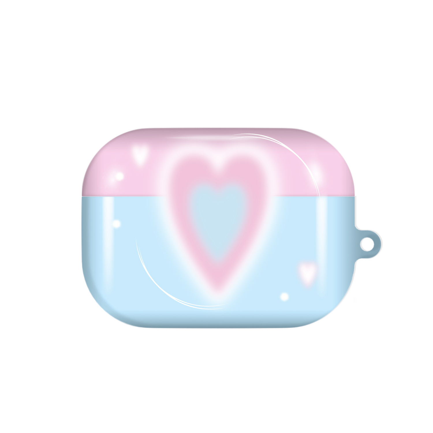 [airpods case] soft heart airpods hardcase_pink