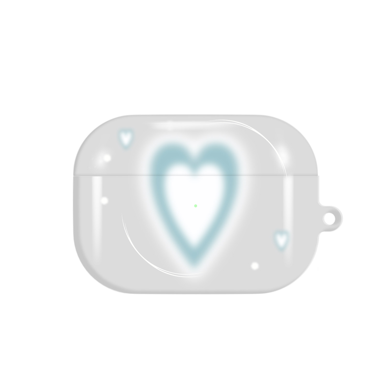 [airpods case] soft heart airpods hardcase_fogblue