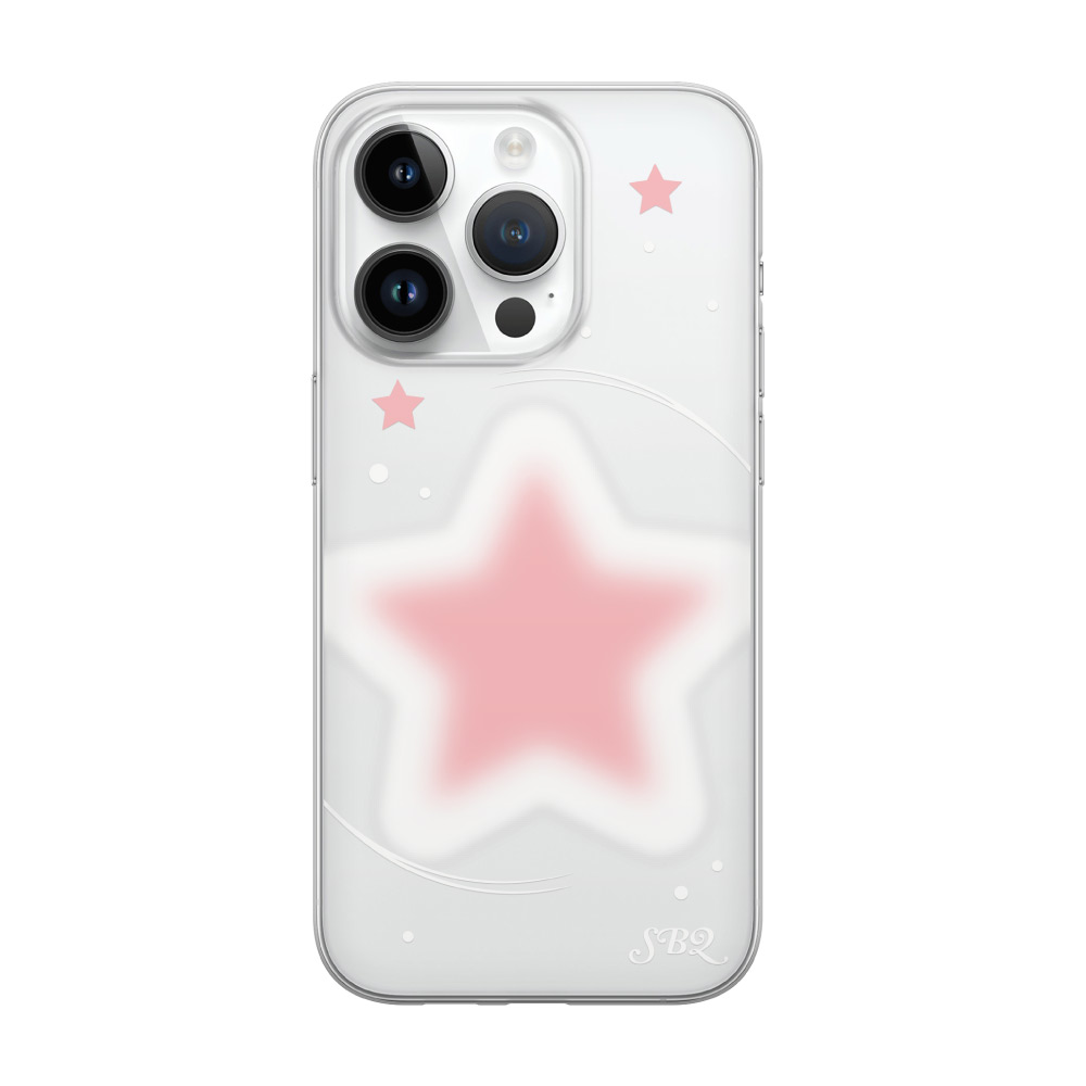 [Jellhard case] soft star clearcase _ pink