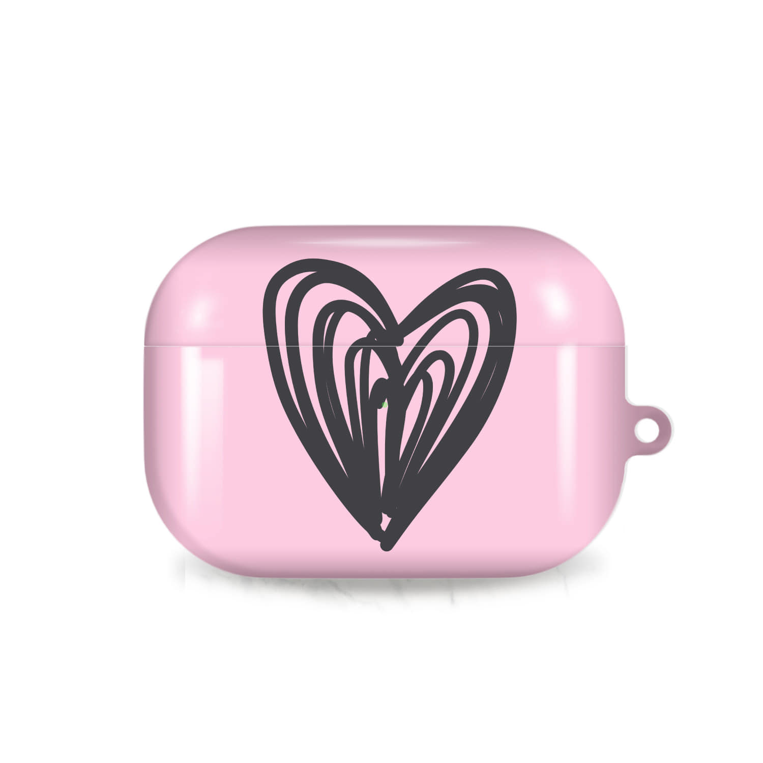 [airpods case] heartheart airpods hardcase_pink grey