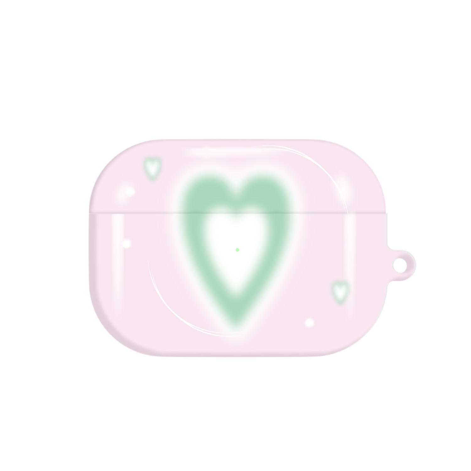 [airpods case] soft heart airpods hardcase_lime