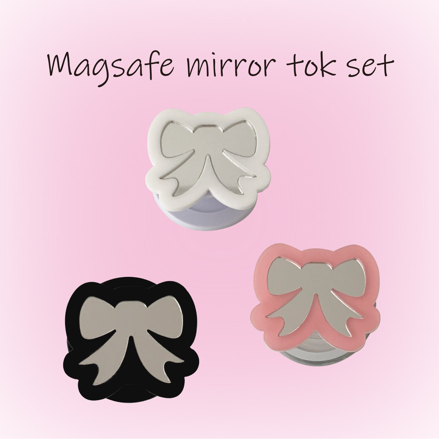 [MD PICK 1+1 set] Magsafe ver. ribbon mirrortok set (3color)